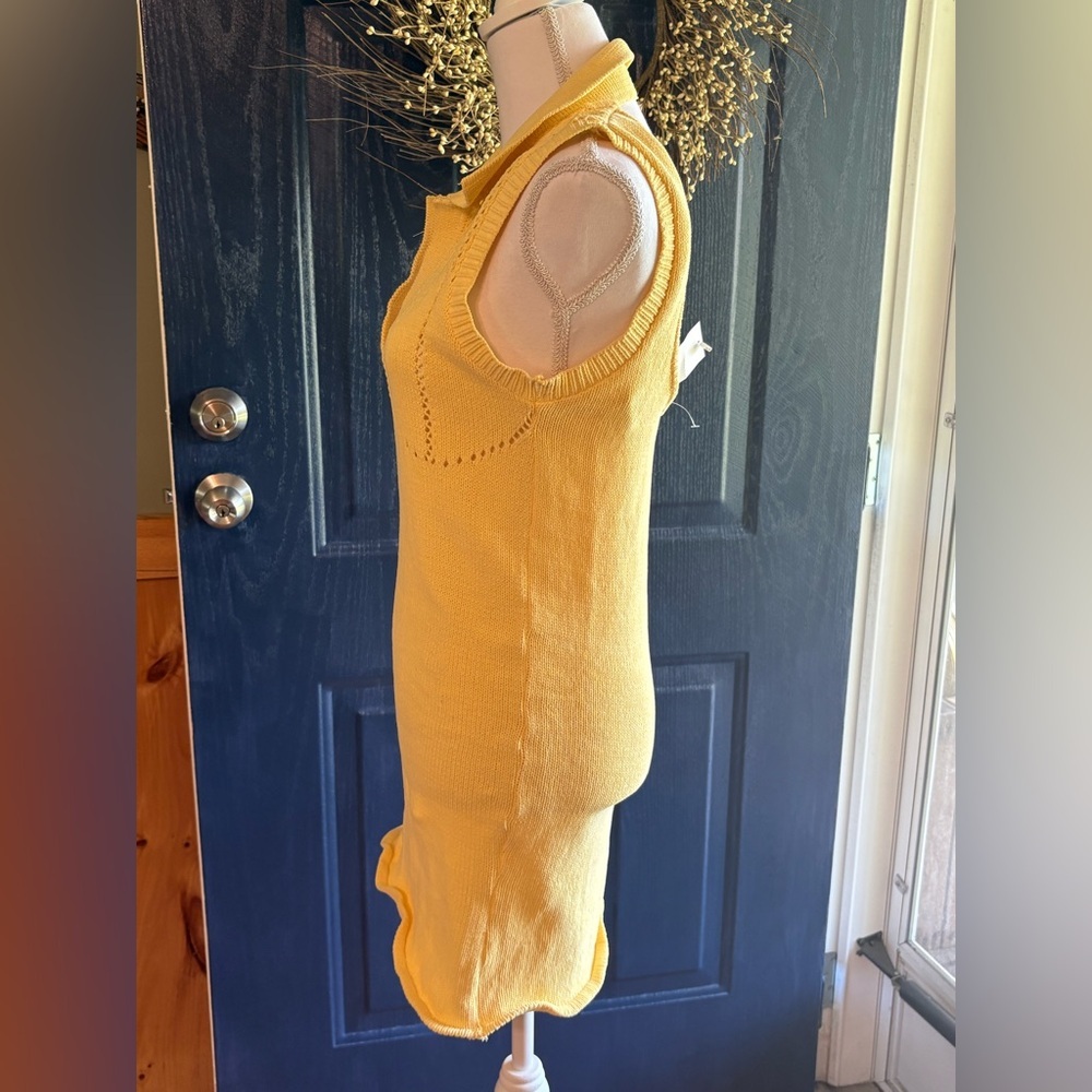 Zara Mustard Sleeveless Mini Dress - Picture 6 of 11